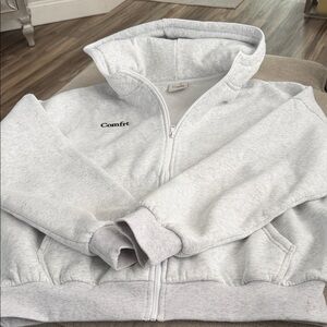 Comfirt Gray Zip-Up Hoodie